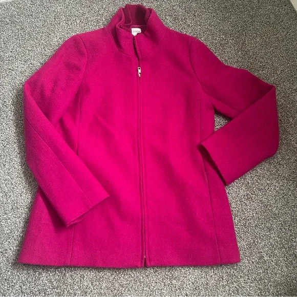 J.Crew Pink coat in Italian stadium-cloth wool - Picture 2 of 5
